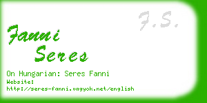 fanni seres business card